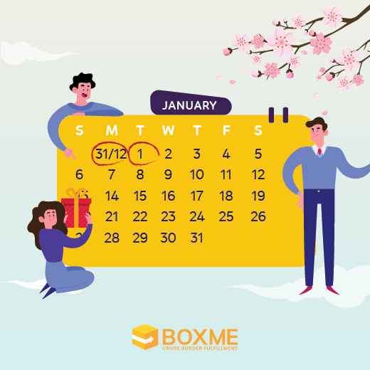 Boxme thông báo lịch nghỉ Tết Dương lịch 2019