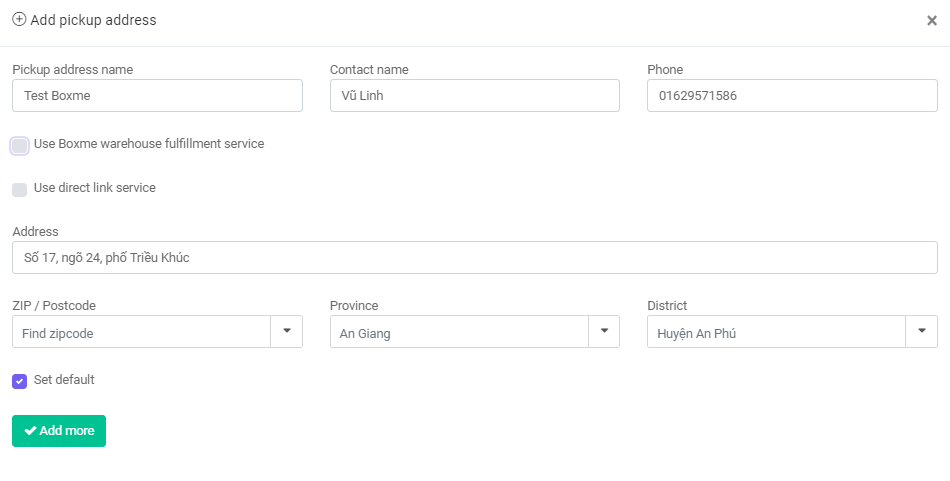 How to add a new pickup address 3