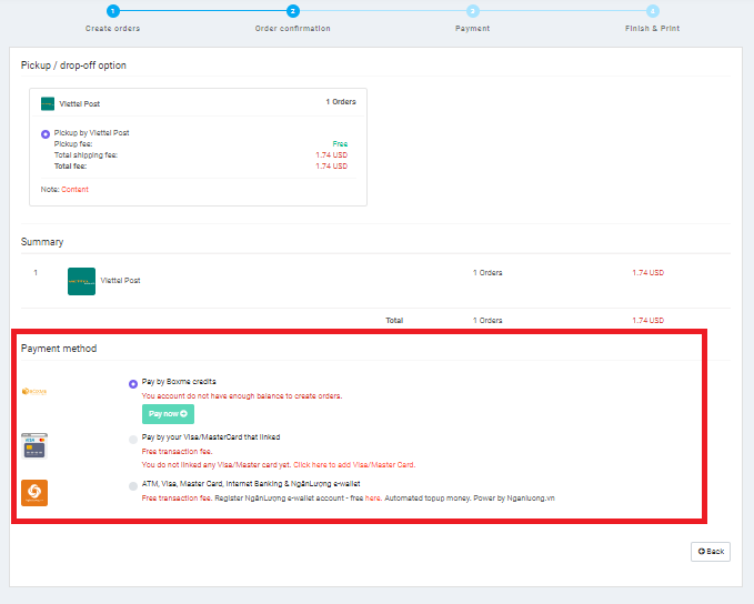 How to create multiple orders onto Boxme's system using Excel 5