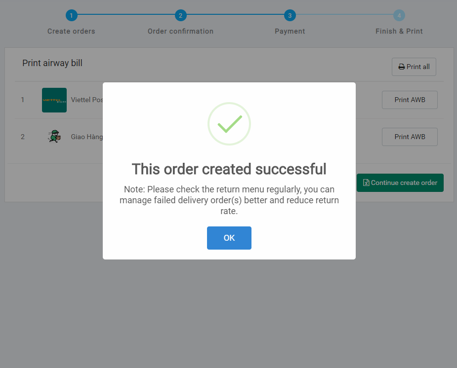 How to create multiple orders onto Boxme's system using Excel 6