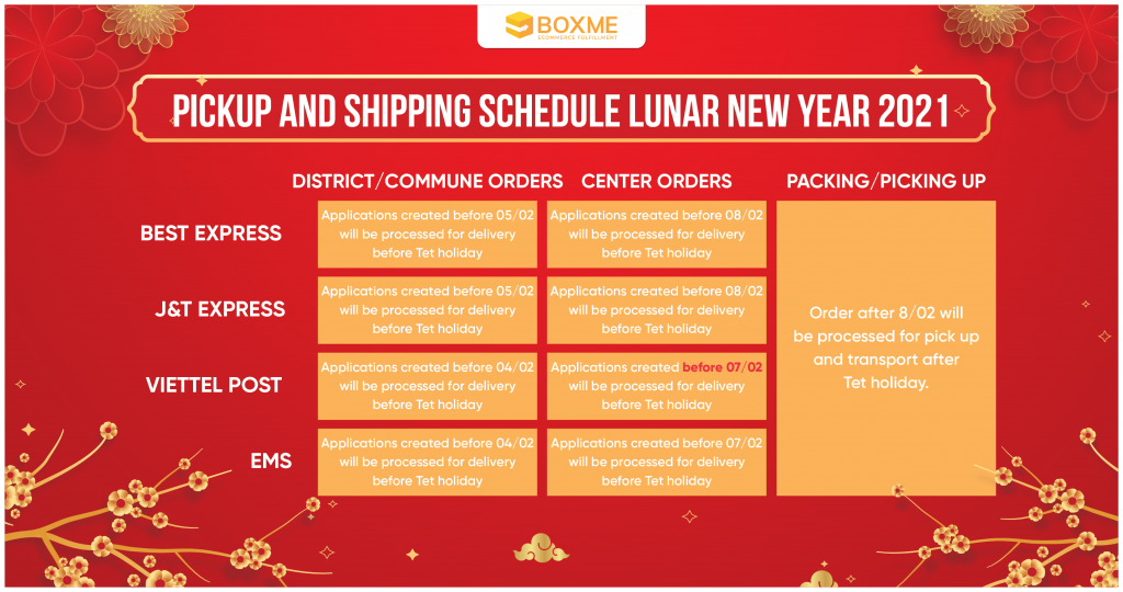 Lunar New Year 2021 Holiday schedule 1