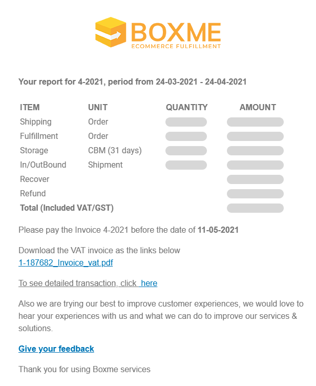 [Boxme Update] New policy on VAT invoice issuance and payment deadline 1